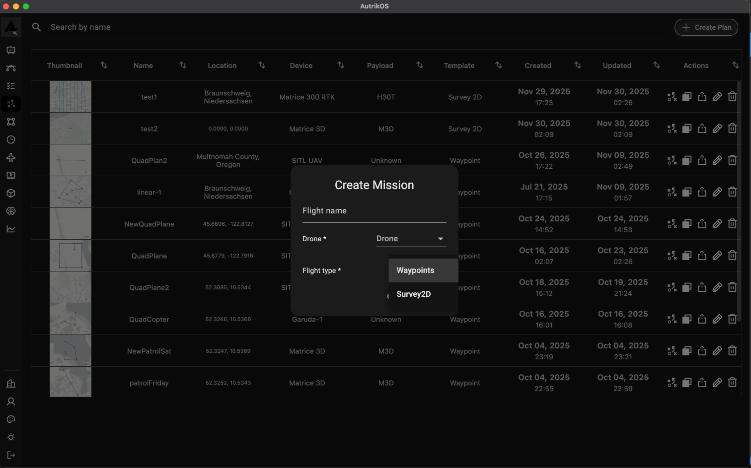 Mission Planner Interface